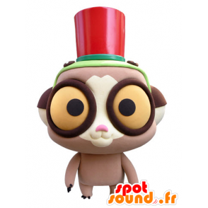 Mascot lemur with big yellow eyes - MASFR031433 - Mascots unclassified