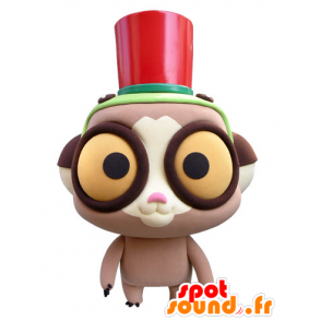 Lemur maskot s velkýma žlutýma očima - MASFR031433 - Neutajované Maskoti