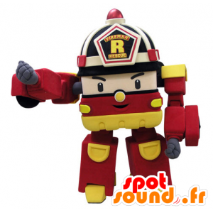 Firefighter manier Transformers Truck Mascot - MASFR031435 - mascottes objecten