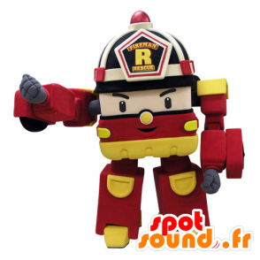 Firefighter way Transformers Truck mascot - MASFR031435 - Mascots of objects