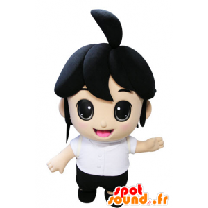 Mascot lille brunette pige. Børnemaskot - Spotsound maskot