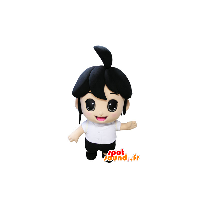 Mascot brunette girl. Mascot child - MASFR031437 - Mascots child