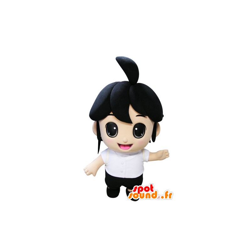 Mascot lille brunette pige. Børnemaskot - Spotsound maskot