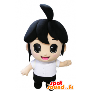 Mascot brunette girl. Mascot child - MASFR031437 - Mascots child