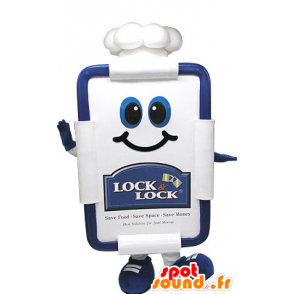 Restaurant card mascot, giant table with a toque - MASFR031455 - Mascots of objects