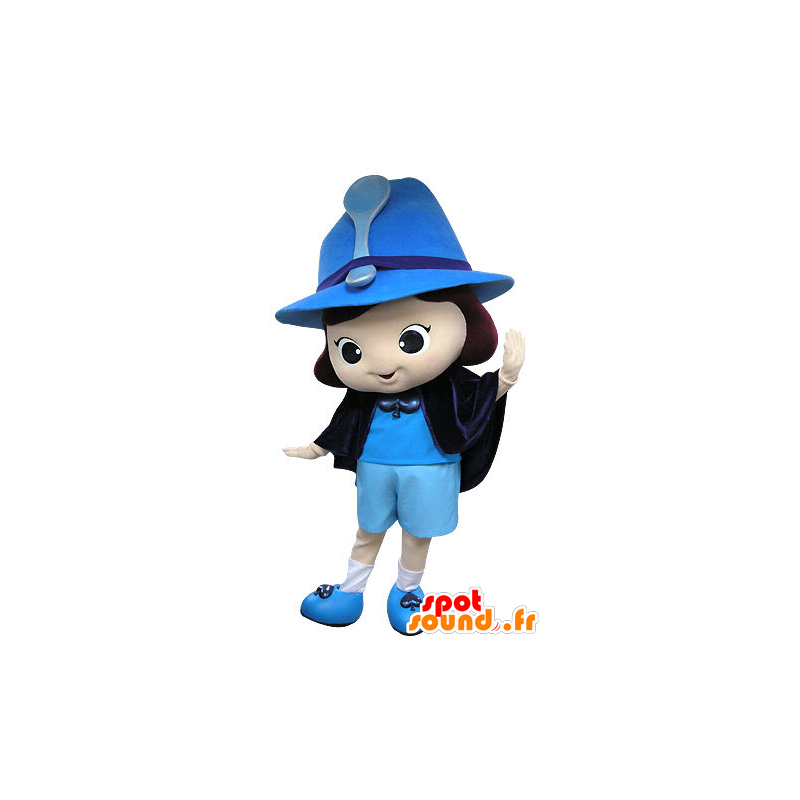 Girl mascot, fairy, blue magician - MASFR031461 - Mascots fairy