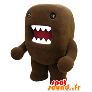 Mascotte de Domo Kun, monstre marron avec une grande bouche - MASFR031462 - Mascottes Monstre marin