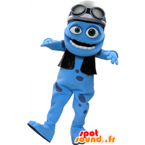 Mascotte de Crazy Frog, célèbre monstre de clip - MASFR031472 - Mascottes de monstres