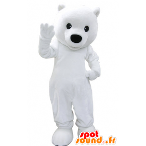 Mascot isbjørn, hvit teddy - MASFR031477 - bjørn Mascot