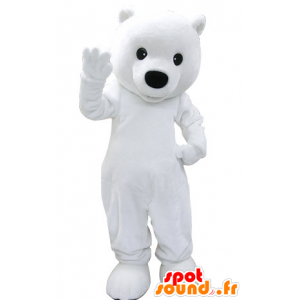 Mascotte d'ours polaire, de nounours blanc - MASFR031477 - Mascotte d'ours