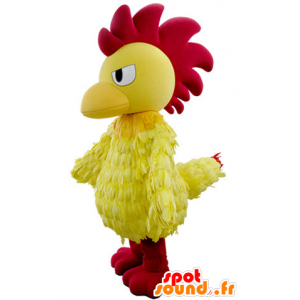 Mascotte gele en rode haan, de fel - MASFR031479 - Mascot Hens - Hanen - Kippen