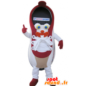 Mascota del baloncesto de color rojo y blanco. entrenador - MASFR031484 - Mascota de deportes