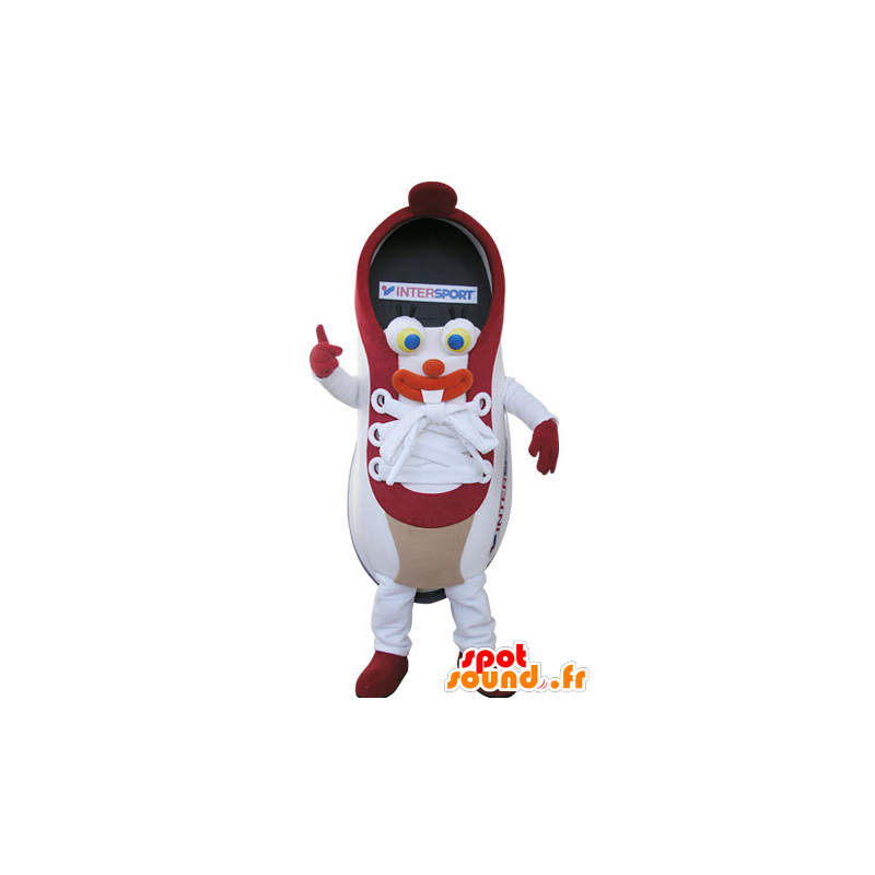 Mascot basketball red and white. Sport shoe - MASFR031484 - Sports mascot