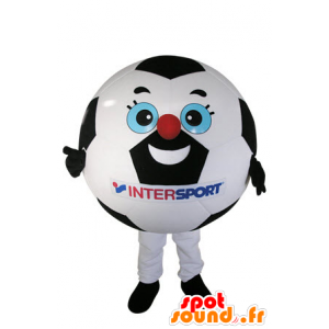 Preto e branco mascote bola de futebol - MASFR031485 - objetos mascotes