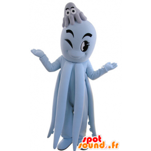 Mascot polvo azul, gigante. Octopus Mascot - MASFR031487 - Mascotes do oceano