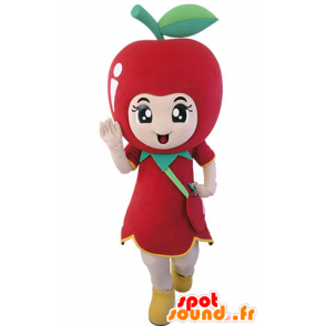 Giant red apple mascot. Mascot fruit - MASFR031488 - Fruit mascot