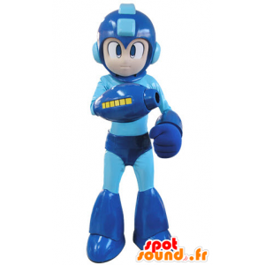 Futuristisk karakter maskot klædt i blåt - Spotsound maskot