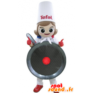 Mascotte padella gigante, lo chef - MASFR031492 - Mascotte di oggetti