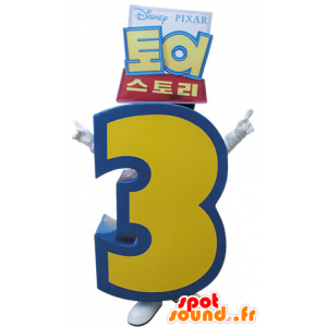 Maskotka Toy Story 3. Liczba 3 gigant - MASFR031493 - Toy Story maskotki