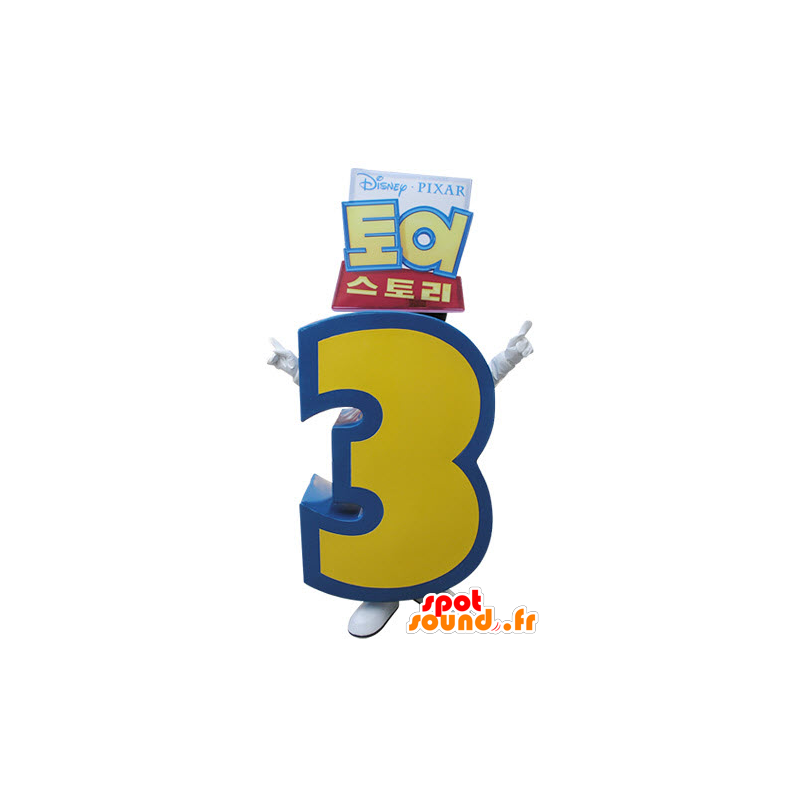 Mascot Toy Story 3. Number 3 giant - MASFR031493 - Mascots Toy Story