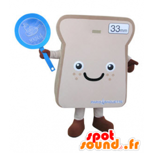 Sanduíche gigante Mascot fatia de pão - MASFR031496 - mascote alimentos