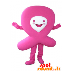 Pink ribbon mascot. Red Ribbon AIDS - MASFR031499 - Mascots of objects