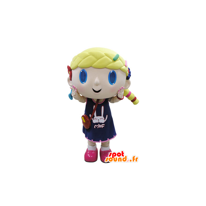 Mascot blonde Mädchen mit blauen Augen - MASFR031506 - Maskottchen-jungen und Mädchen