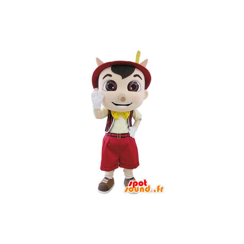 La mascota de Pinocchio famosa caricatura de marionetas - MASFR031509 - Mascotas Pinocho