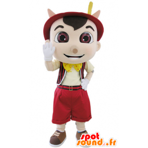 Pinocchio-maskot, den berømte tegneserie-dukke - Pinocchio maskotter - MASFR031509 - SpotSound.fr