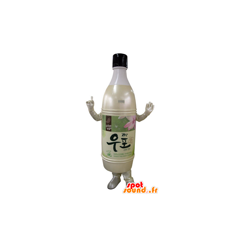 Fles mascotte beige plastic, geel en roze - MASFR031513 - mascottes Flessen Fles mascotte beige plastic, geel en roze - MASFR031513 - mascottes Flessen