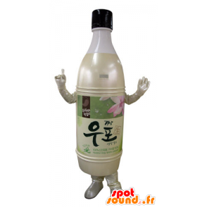 Mascote garrafa de plástico bege, amarelo e rosa - MASFR031513 - Garrafas mascotes
