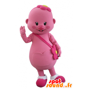 Hombre de color rosa mascota con una flor en su cabeza - MASFR031515 - Mascotas humanas