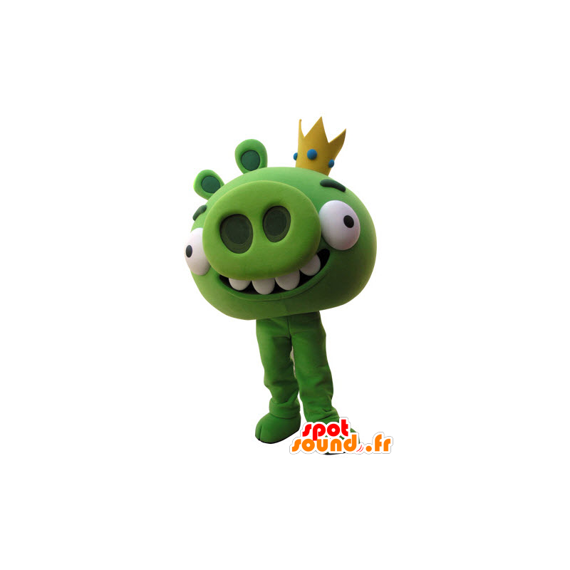 Mascot Angry Birds. green pig mascot - MASFR031516 - Mascots pig