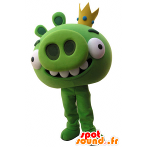 Mascot Angry Birds. grün Schwein Maskottchen - MASFR031516 - Maskottchen Schwein