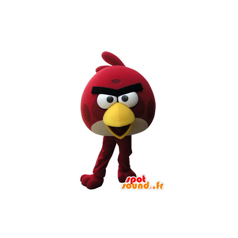 Mascotte di uccello rosso e giallo del gioco Angry Birds - MASFR031517 - Mascotte degli uccelli