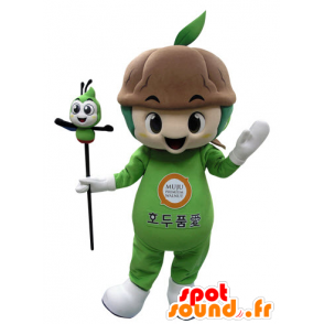 Mascotte groene plant met bodem - MASFR031520 - mascottes planten