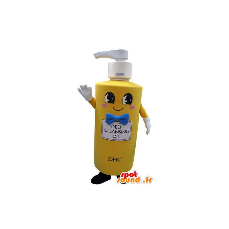 Gelbe Flasche Maskottchen Seife. Soap-Maskottchen - MASFR031521 - Maskottchen von Objekten