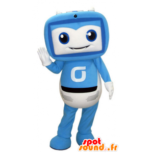 Mascotte TV, widescreen, blu e bianco - MASFR031522 - Mascotte di oggetti