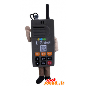Maskotti radiopuhelin, harmaa puhelin jättiläinen - MASFR031524 - Mascottes de téléphones