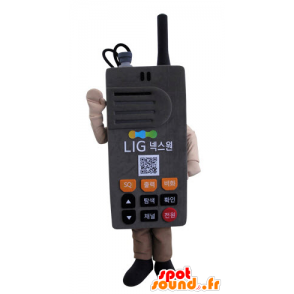 Mascotte de talkie-walkie, de téléphone gris, géant - MASFR031524 - Mascottes de téléphones