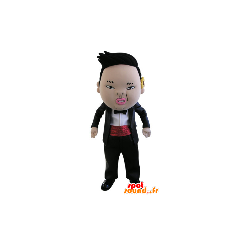 Mascot Asian man with bad air - MASFR031526 - Human mascots