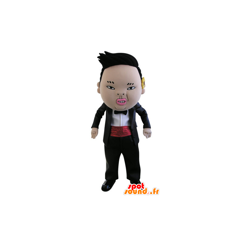 Maskotti Asian man katsoa keskiarvo - MASFR031526 - Mascottes Homme