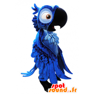Mascot Blu famoso azul papagaio dos desenhos animados desenho Rio - MASFR031527 - mascotes papagaios