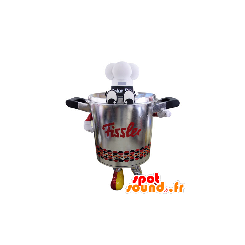 Mascotte sigillo champagne, colore cuiseuse acciaio inox gigante - MASFR031531 - Mascotte di oggetti