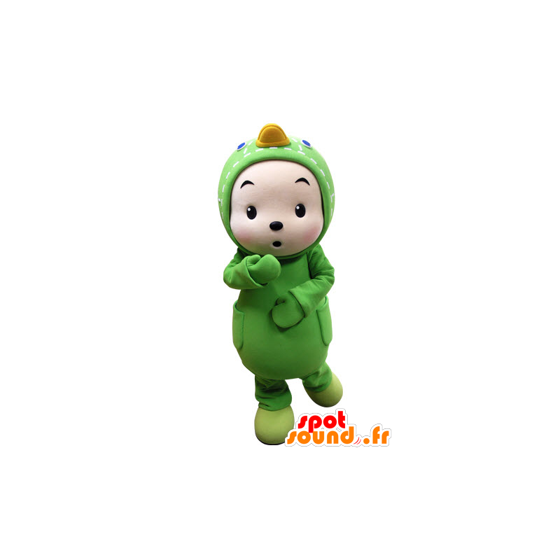 Bambini vestiti in mascotte anatra verde - MASFR031536 - Mascotte di anatre