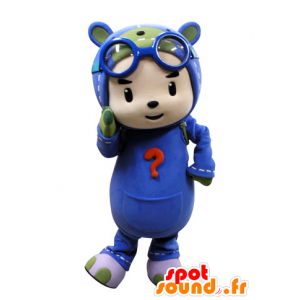 Mascot barn kledd som en fallskjermjeger. pilot Mascot - MASFR031537 - Maskoter Child