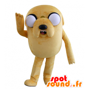 Mascot cão amarelo grande olho médio com grandes olhos - MASFR031538 - Mascotes cão