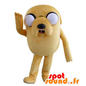 Mascot big yellow dog look mean with big eyes - MASFR031538 - Dog mascots