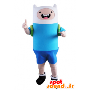 Mascot gutt kledd i blått og hvitt - MASFR031539 - Maskoter gutter og jenter