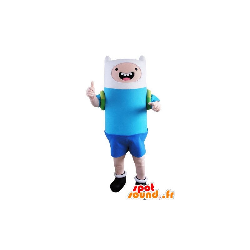 Mascot jongen gekleed in blauw en wit - MASFR031539 - Mascottes Boys and Girls